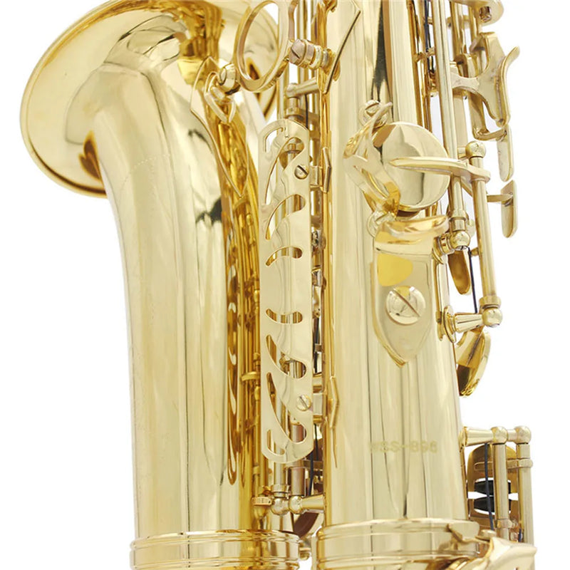 Eb Alto Saxophone Brass Lacquered Gold Professional Woodwind Instrument E Flat Sax With Case Strap Musical Instrument Parts