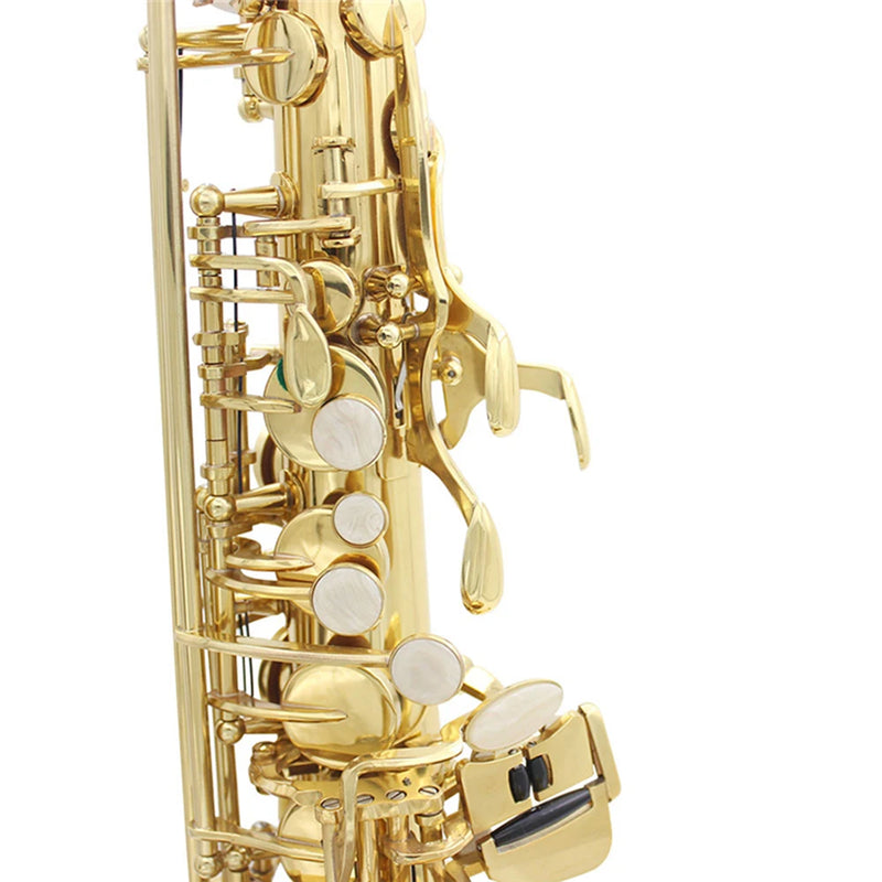 Eb Alto Saxophone Brass Lacquered Gold Professional Woodwind Instrument E Flat Sax With Case Strap Musical Instrument Parts