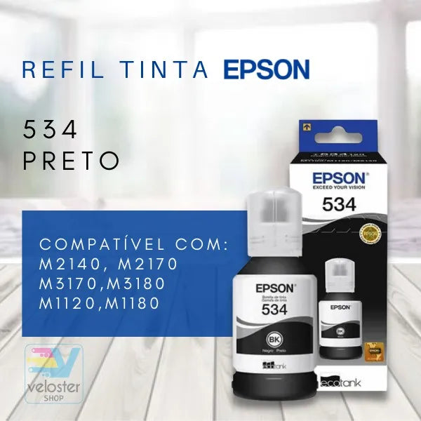 Epson Ink Refill 534 T534120 120ml Black Black